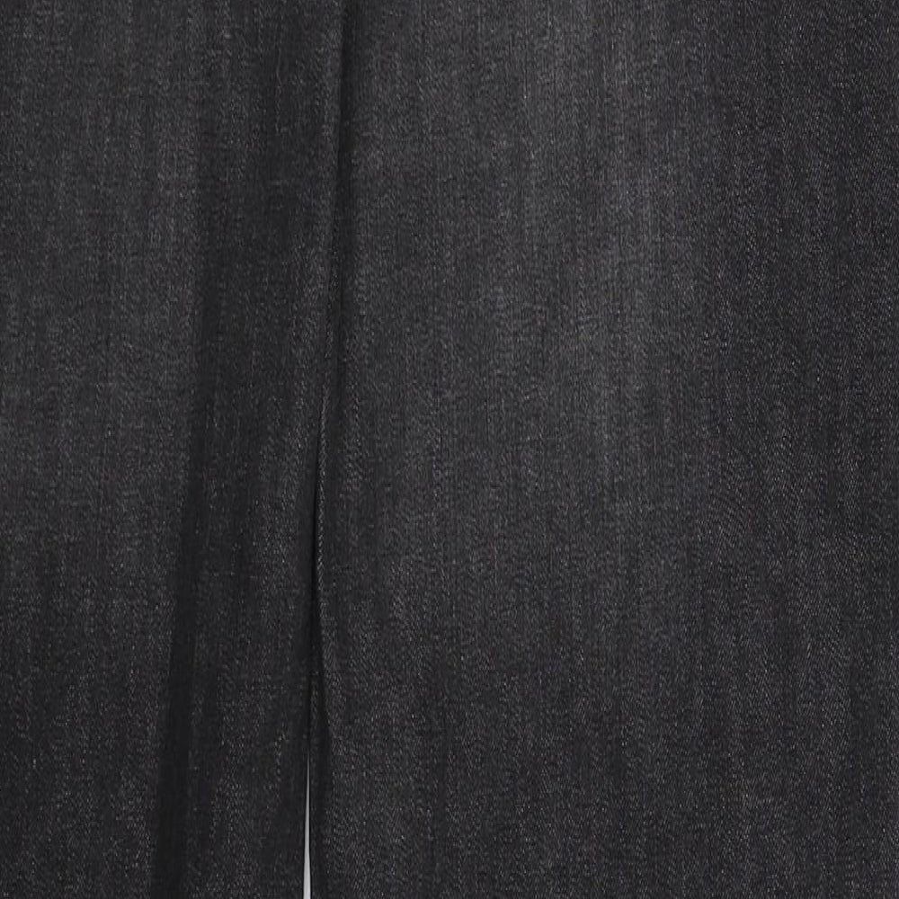 Womens UK Size 12 Papaya Regular Fit Straight Black Jeans