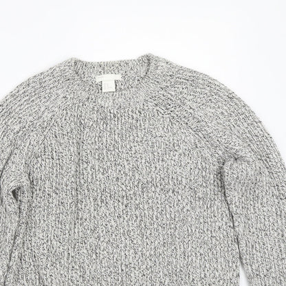 H&M Womens Grey   Pullover Jumper Size M