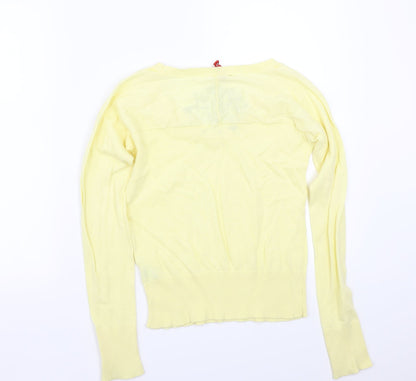 H&M< Womens Yellow   Pullover Jumper Size 36
