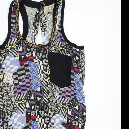 River Island Womens Black Geometric  A-Line  Size 8