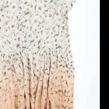 ASOS Womens Orange Floral  A-Line  Size 8