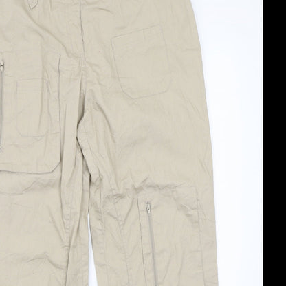Womens UK Size 14 Joie de Vivre Regular Fit  Beige Trousers
