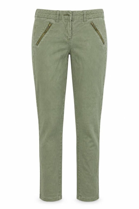 Womens UK Size 34 Mango Regular Fit  Green Trousers