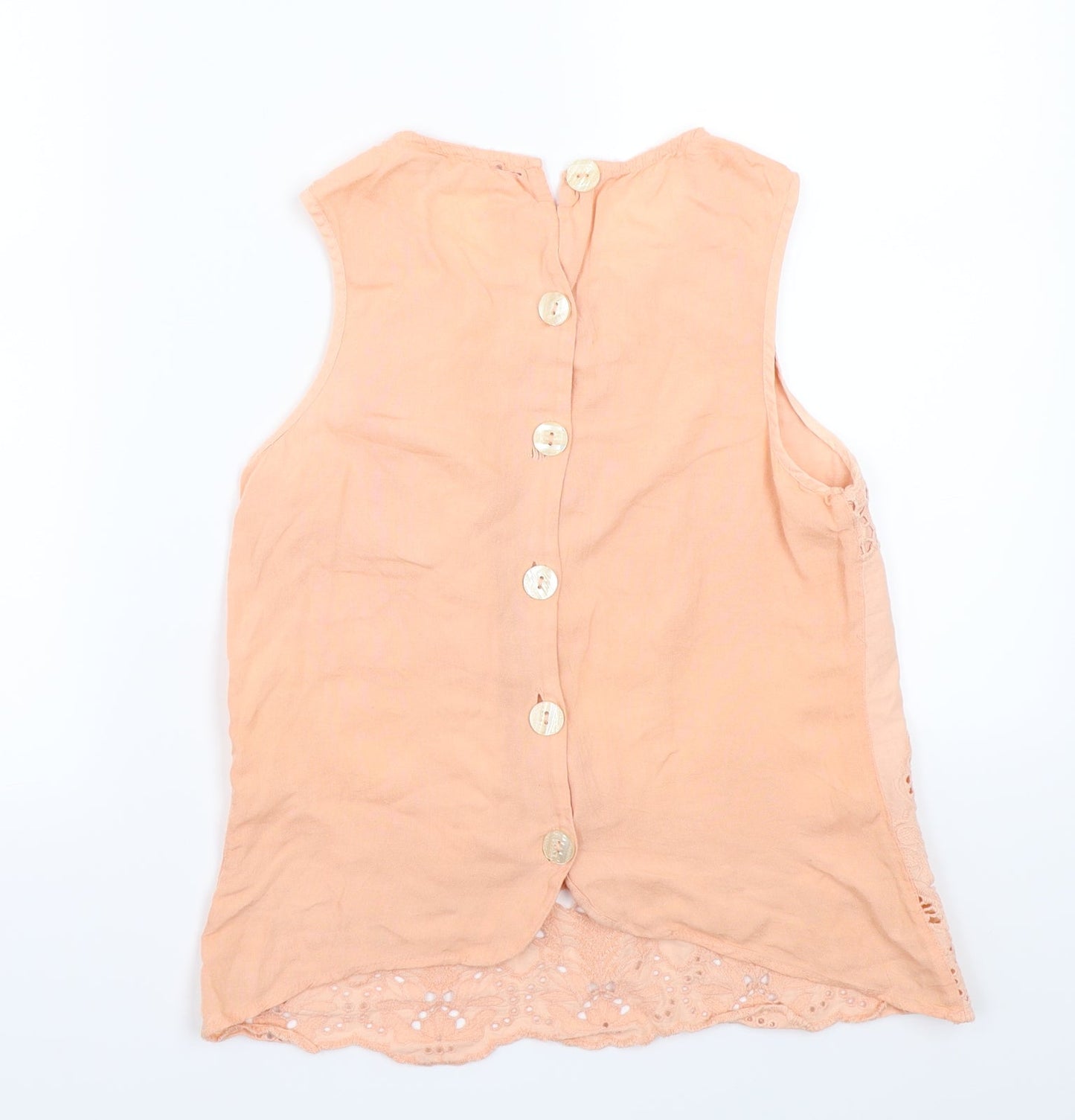 Womens UK Size 6 River Island Orange Basic T-Shirt