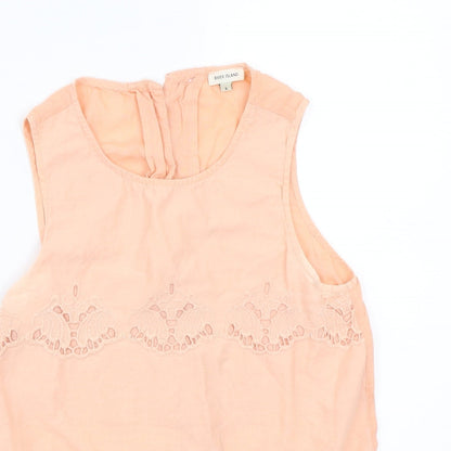 Womens UK Size 6 River Island Orange Basic T-Shirt
