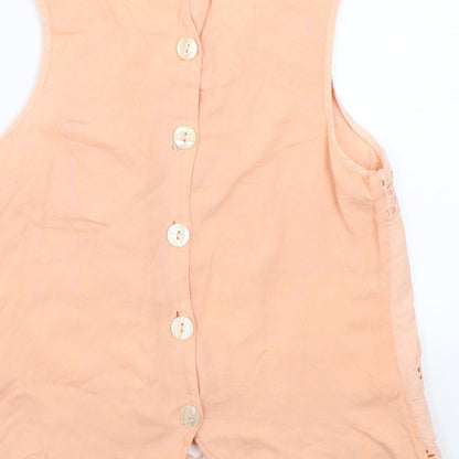 Womens UK Size 6 River Island Orange Basic T-Shirt
