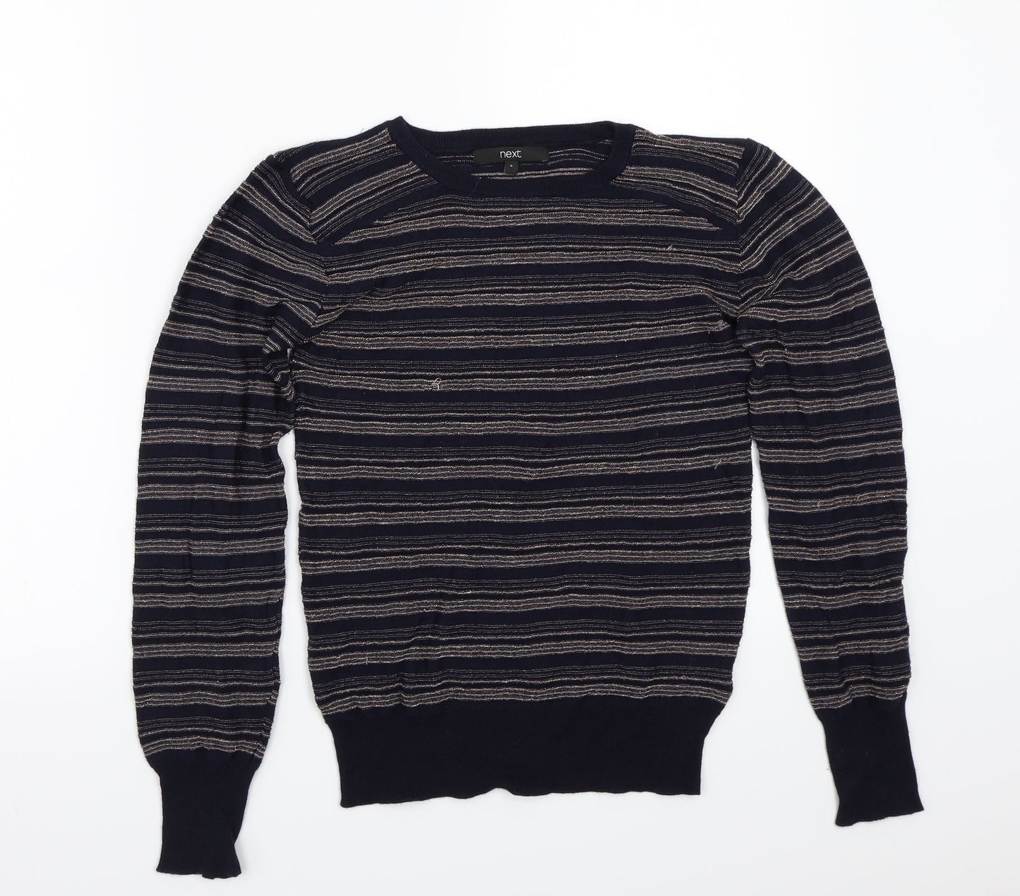 NEXT Womens Blue Striped  Pullover Jumper Size 8
