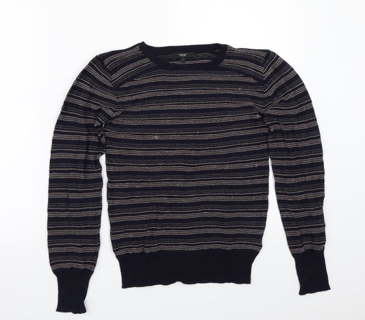 NEXT Womens Blue Striped  Pullover Jumper Size 8