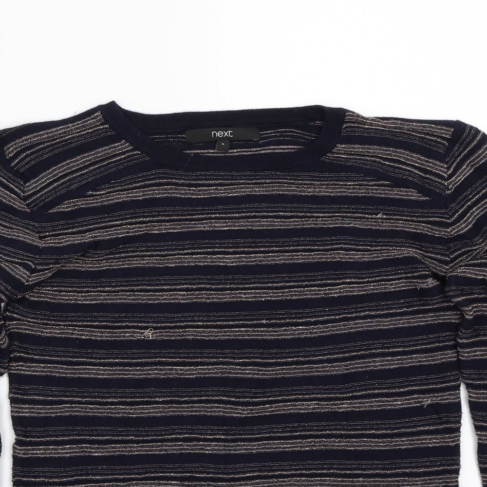 NEXT Womens Blue Striped  Pullover Jumper Size 8