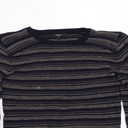 NEXT Womens Blue Striped  Pullover Jumper Size 8
