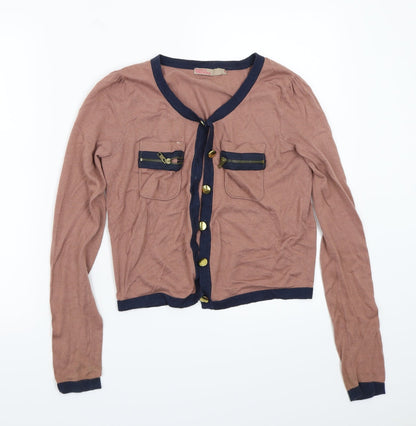 Saint Tropez Clothing Womens Brown   Cardigan Jumper Size S