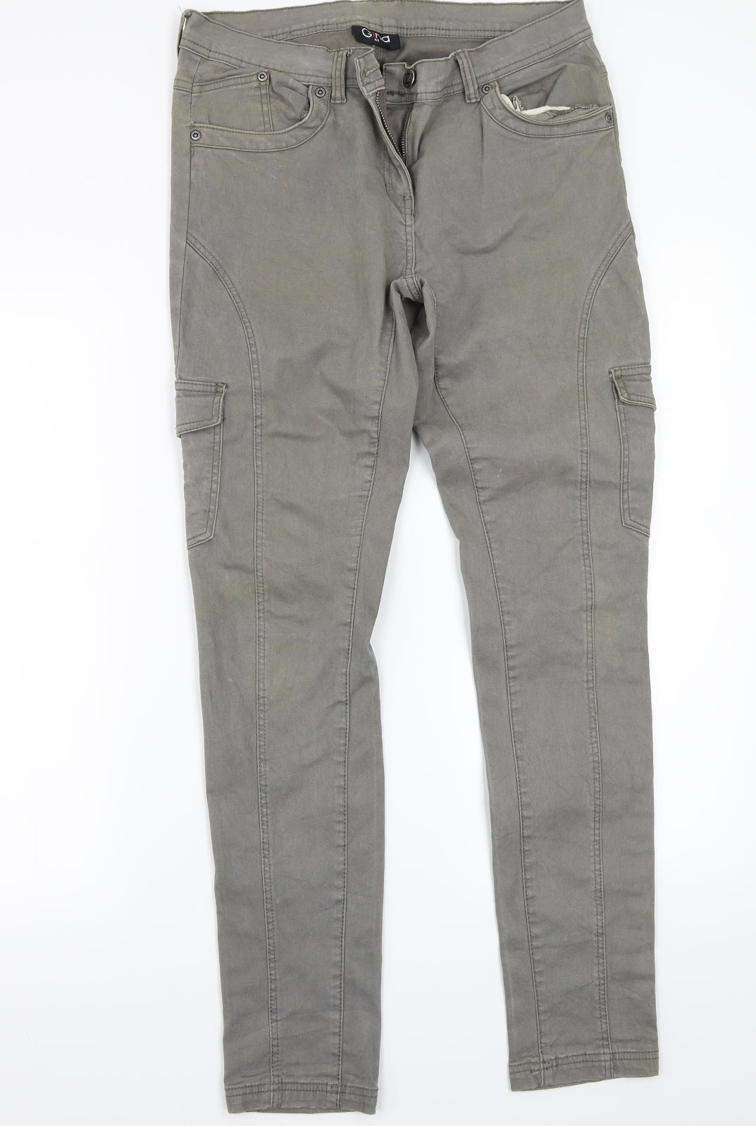 Womens UK Size 42 Gina Regular Fit Straight Grey Jeans