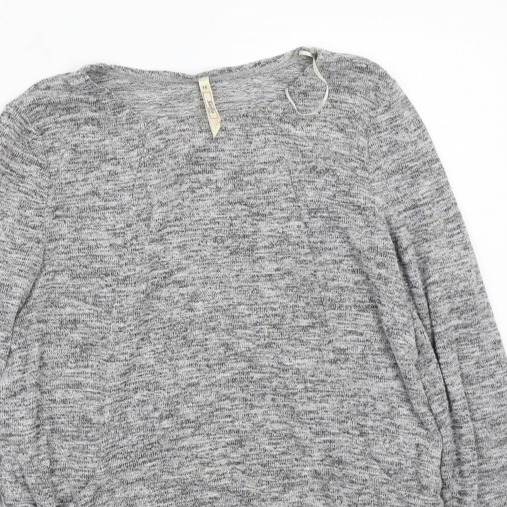Womens UK Size 10 Stella Grey Basic T-Shirt
