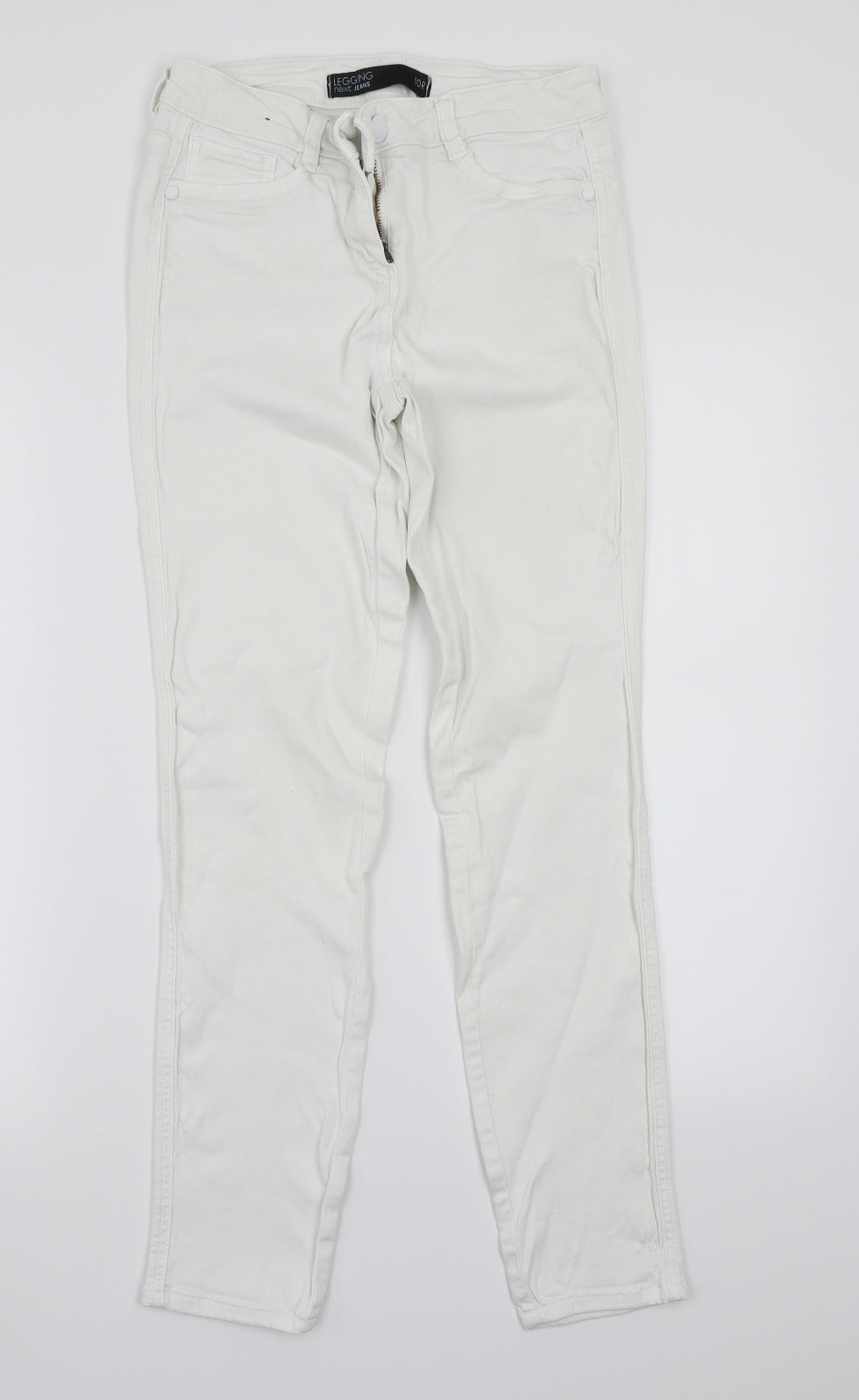 NEXT Womens White   Straight Jeans Size 10 L27 in