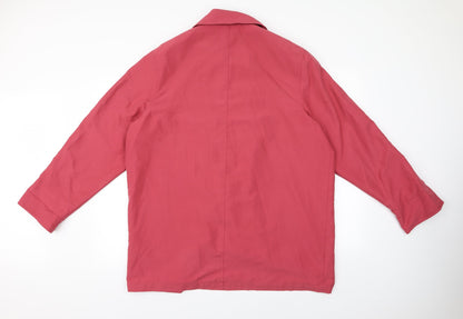 Womens UK Size 46 Damart Pink Overcoat