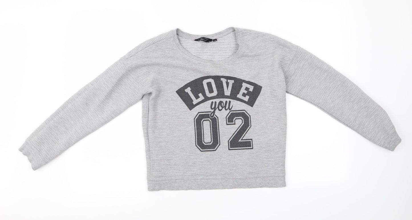 New Look Girls Grey   Pullover Jumper Size 12 Years  - love