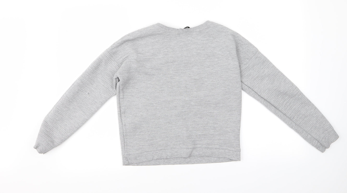New Look Girls Grey   Pullover Jumper Size 12 Years  - love