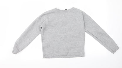 New Look Girls Grey   Pullover Jumper Size 12 Years  - love