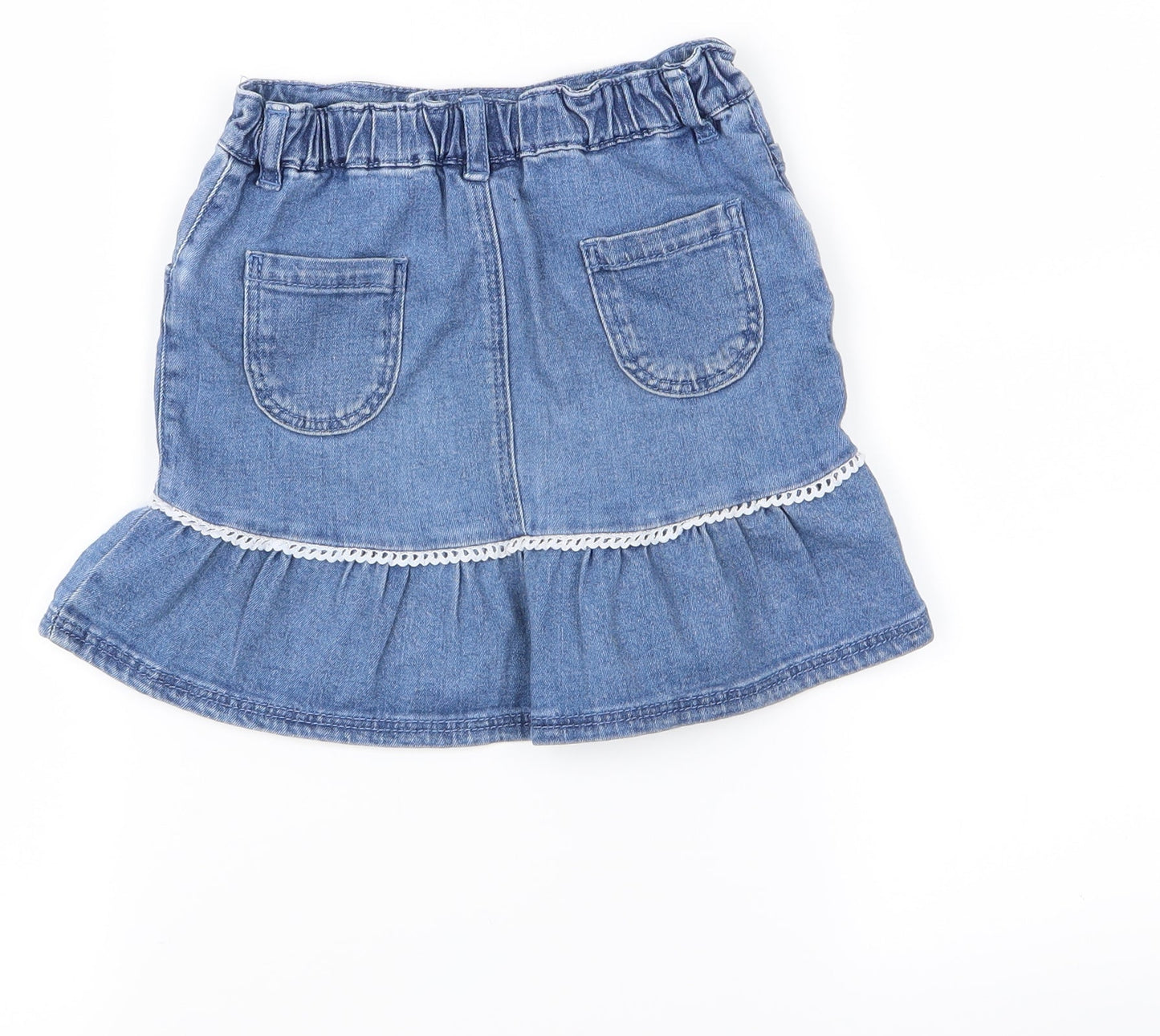 TU Girls Black  Denim Swing Skirt Size 3 Years