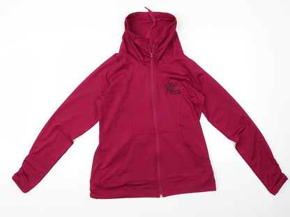 sport tek Womens Pink   Full Zip Hoodie Size L