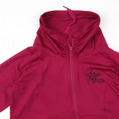sport tek Womens Pink   Full Zip Hoodie Size L