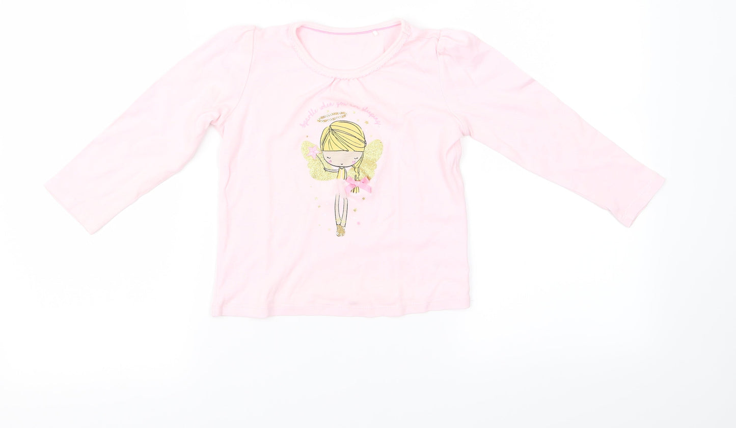 Mini Club Girls Pink   Cami Pyjama Top Size 4 Years  - FAIRY
