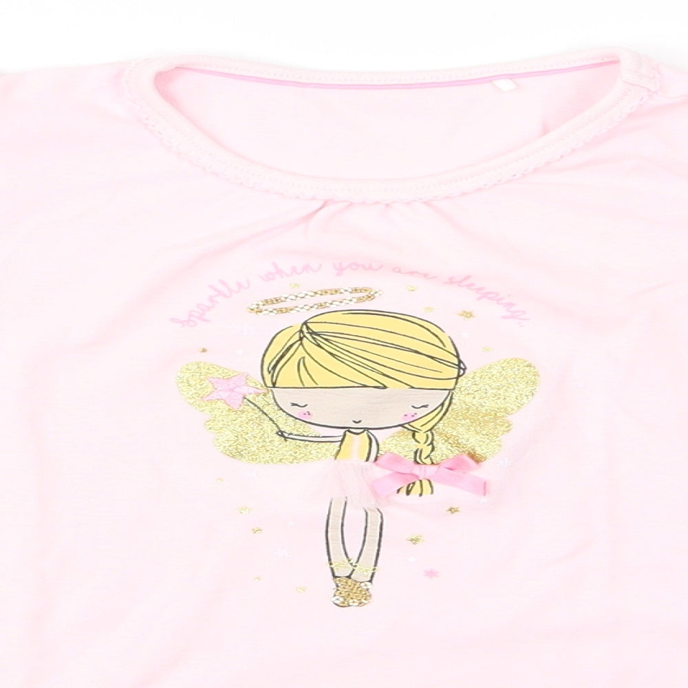 Mini Club Girls Pink   Cami Pyjama Top Size 4 Years  - FAIRY