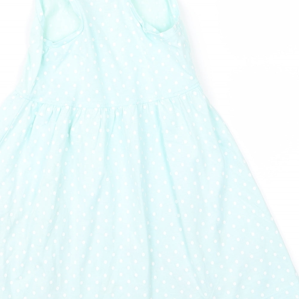 bluezoo Girls Blue Polka Dot  Cami Pyjama Top Size 2 Years  - mermaid