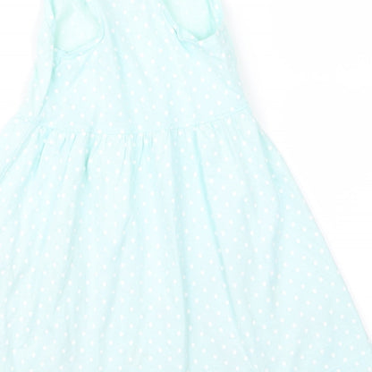 bluezoo Girls Blue Polka Dot  Cami Pyjama Top Size 2 Years  - mermaid