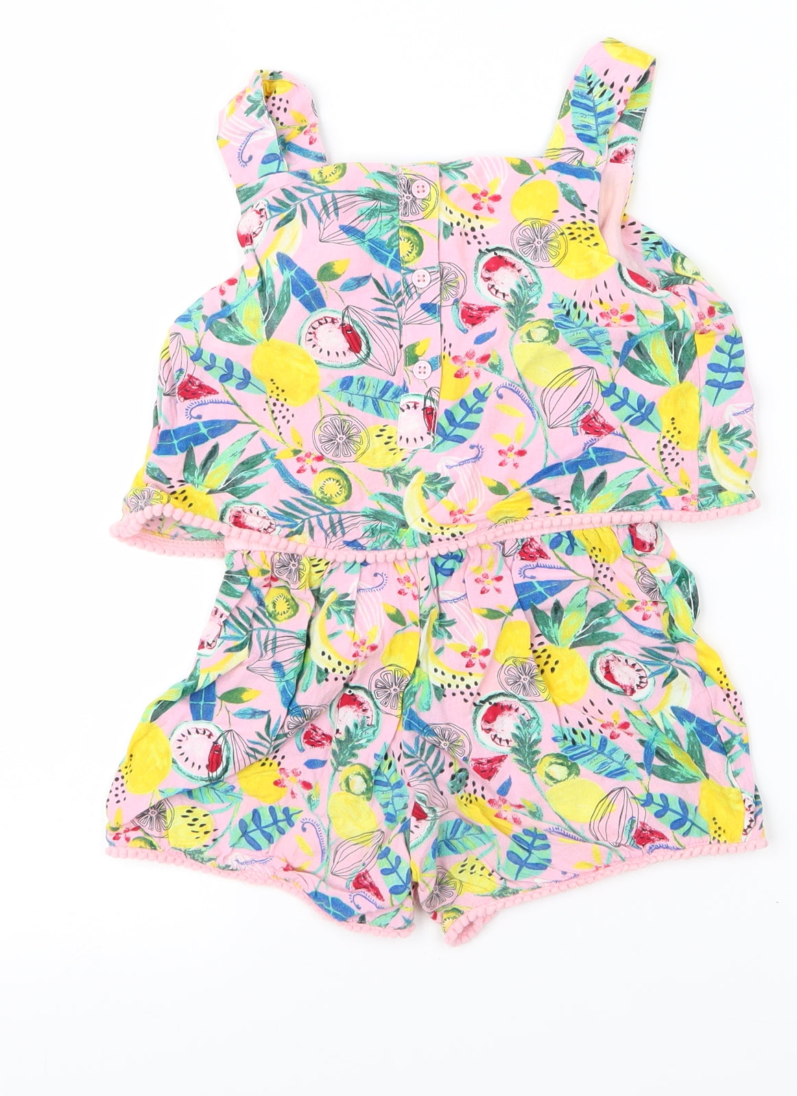Tu kids Girls Pink   Cami One Piece Size 3 Years  - fruit