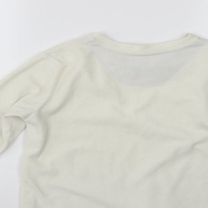 Primark Girls White   Pullover Sweatshirt Size 11-12 Years