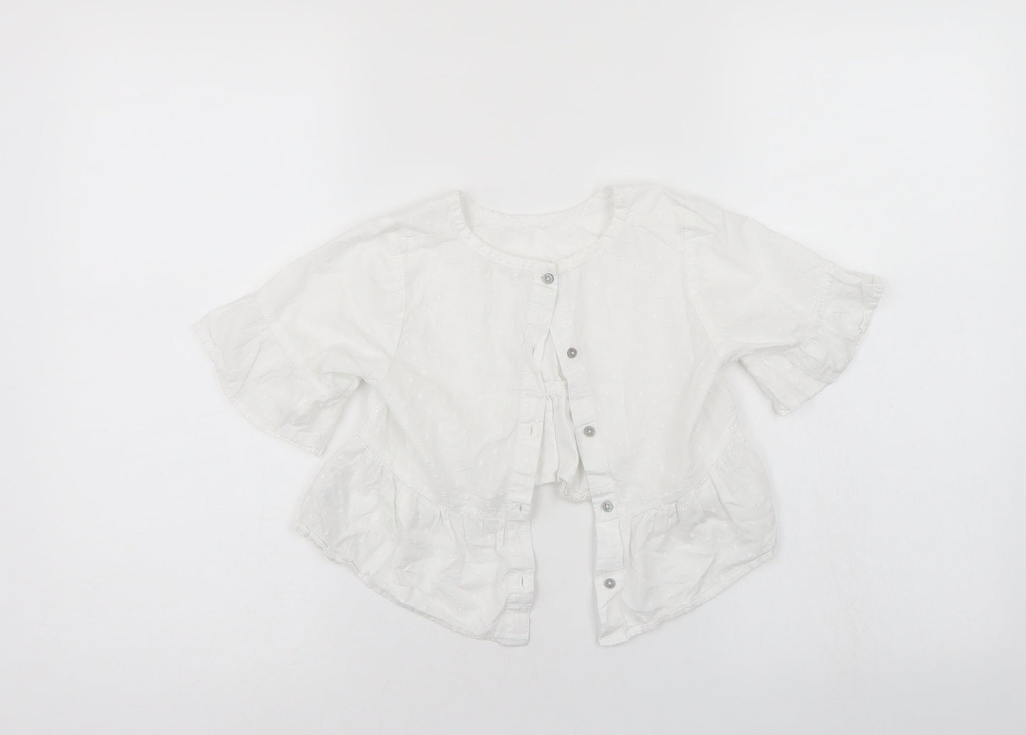NEXT Girls White   Tunic Blouse Size 7 Years
