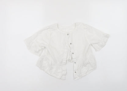 NEXT Girls White   Tunic Blouse Size 7 Years