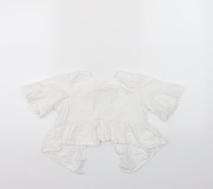 NEXT Girls White   Tunic Blouse Size 7 Years