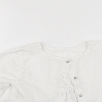 NEXT Girls White   Tunic Blouse Size 7 Years