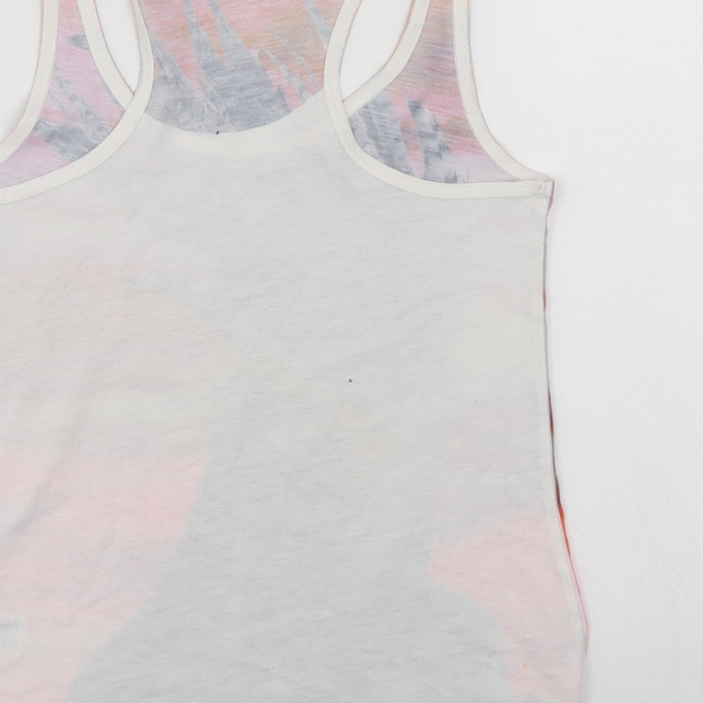 Womens UK Size 8 New Look Multicoloured Basic Tank