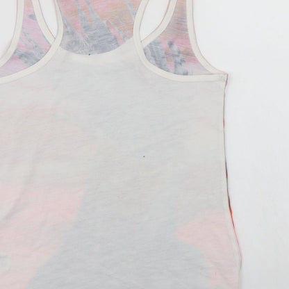 Womens UK Size 8 New Look Multicoloured Basic Tank
