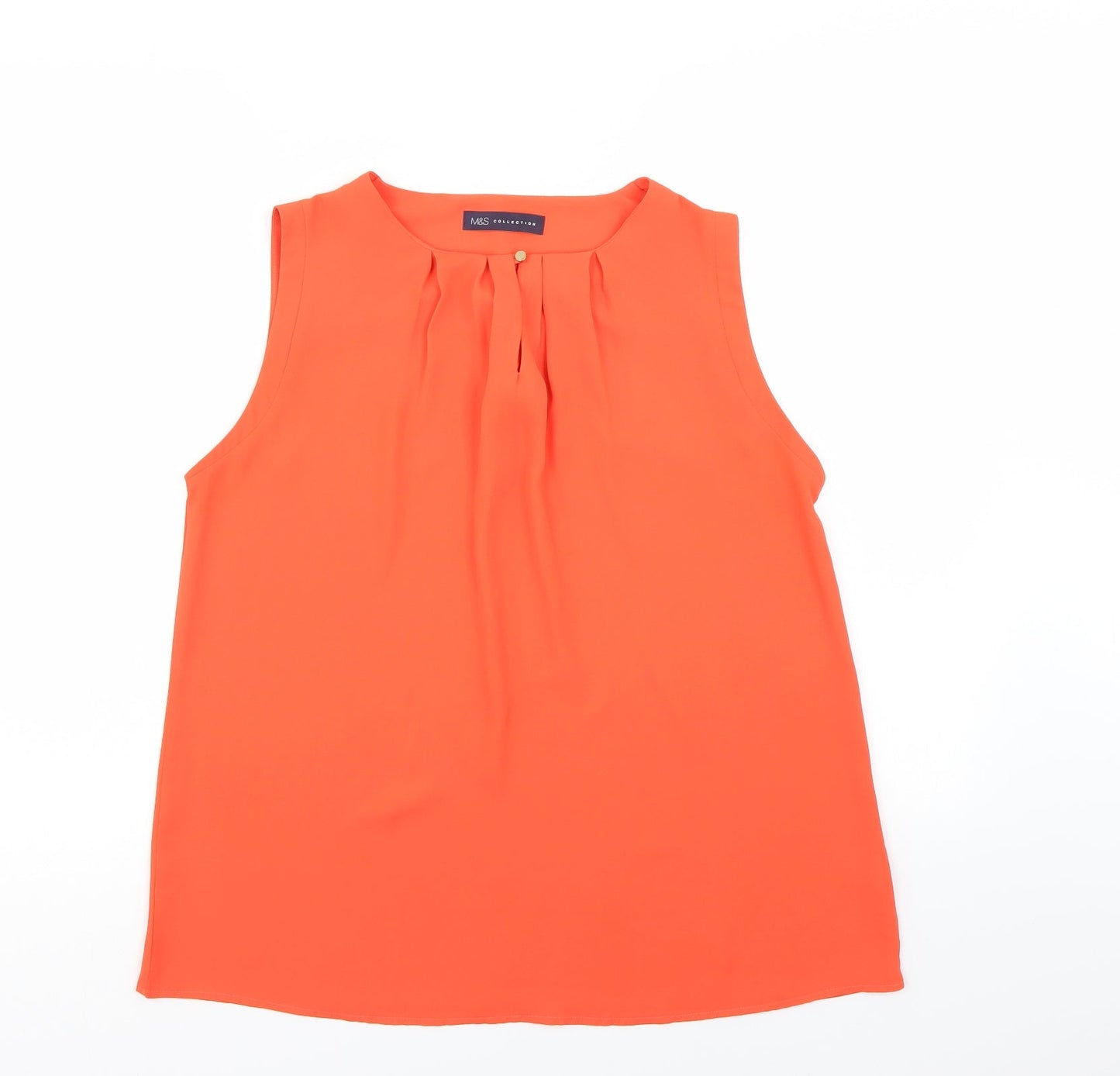 Womens UK Size  M&S Orange Basic Tank