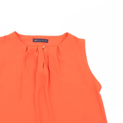 Womens UK Size  M&S Orange Basic Tank