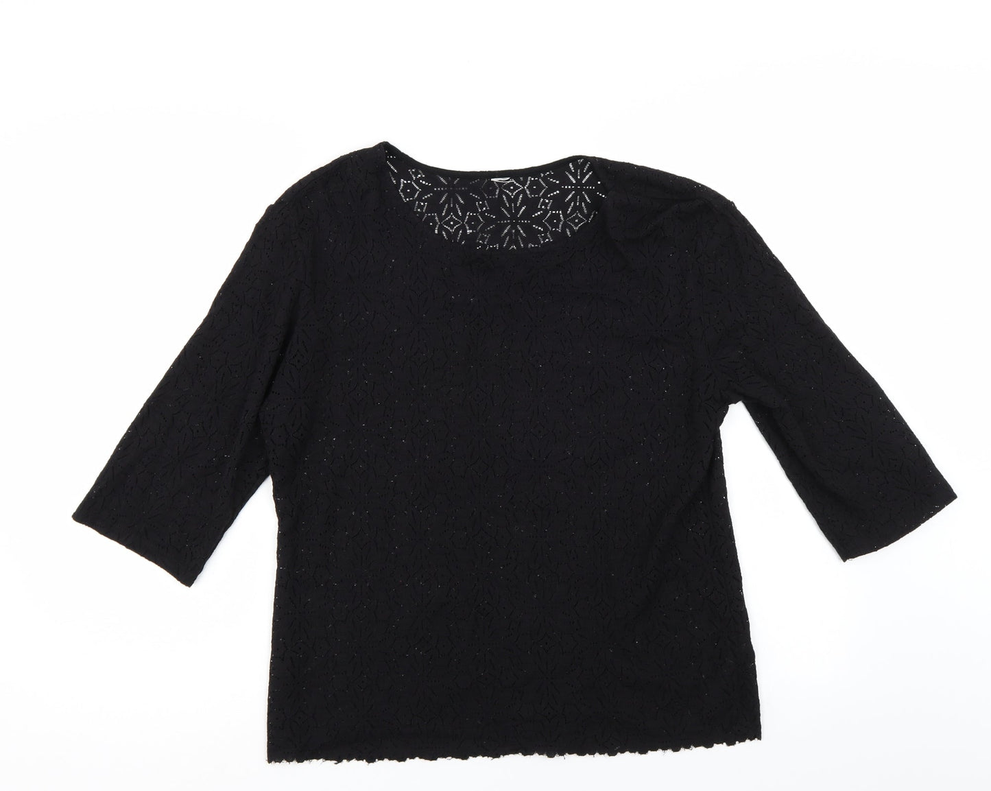 Womens UK Size 10 NEXT Black Basic Blouse