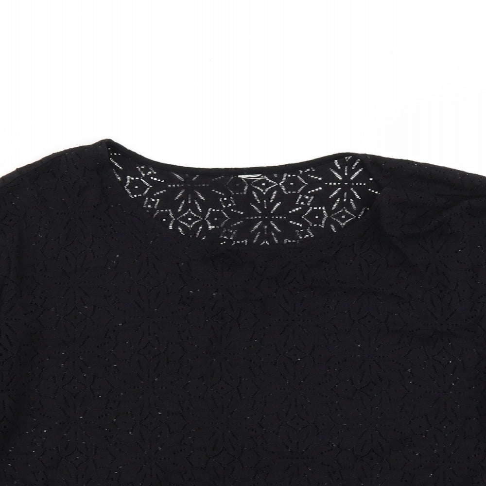 Womens UK Size 10 NEXT Black Basic Blouse