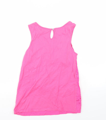 George Womens Pink Floral  Basic Blouse Size 10