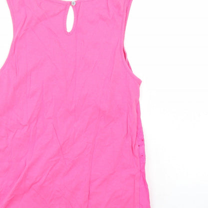 George Womens Pink Floral  Basic Blouse Size 10