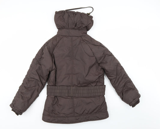 Womens UK Size 10 Denim & Co. Brown Windbreaker Coat