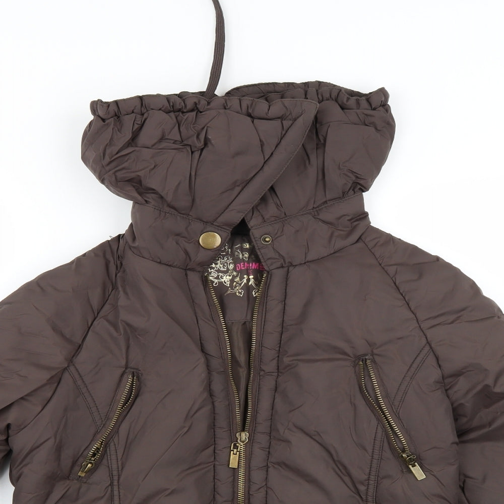 Womens UK Size 10 Denim & Co. Brown Windbreaker Coat