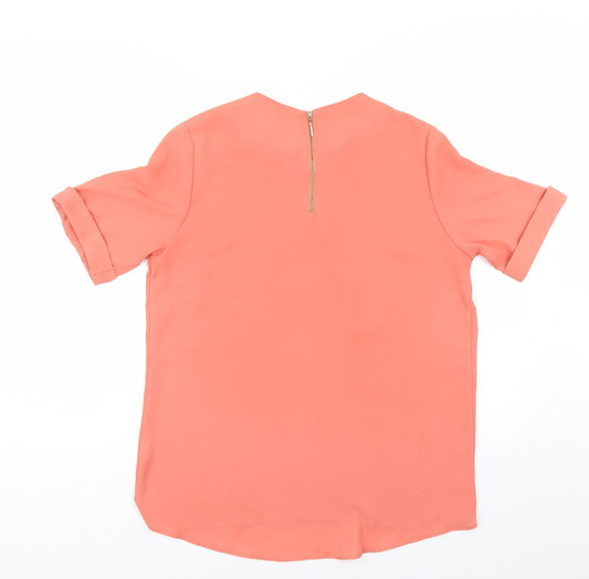 Womens UK Size 12 Atmosphere Orange Basic Blouse