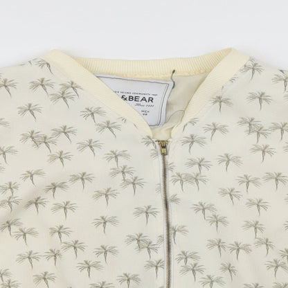 Pull&Bear Womens Ivory Floral  Jacket  Size M