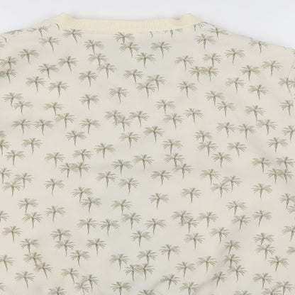 Pull&Bear Womens Ivory Floral  Jacket  Size M