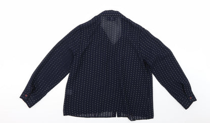 Womens UK Size  Saloos Blue Basic Button-Up
