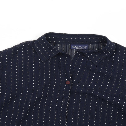 Womens UK Size  Saloos Blue Basic Button-Up